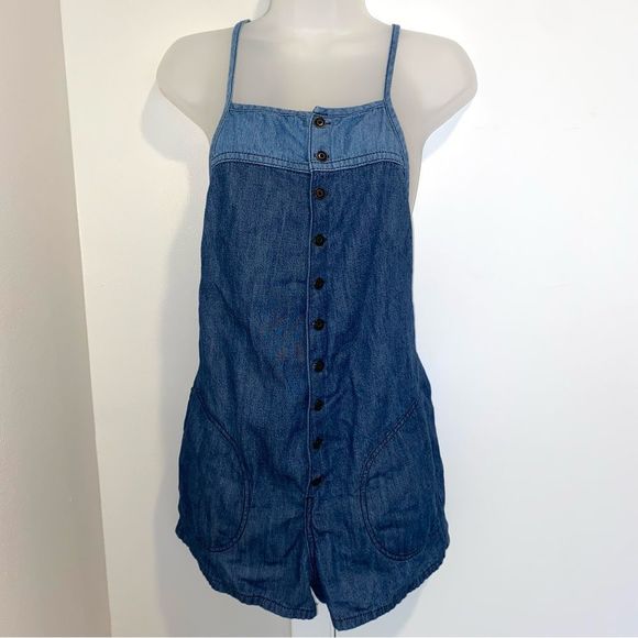 Free People Pants - Free People Denim Jumpsuit Romper  women Size 4